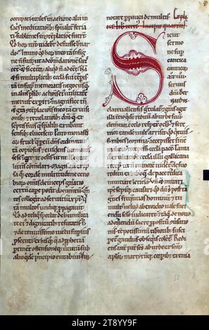 Manuscrit enluminé, la vie des saints, ce manuscrit, qui a été réalisé au monastère cistercien de Himmerode, en Allemagne, est une compilation de plusieurs textes écrits à la fin du XIIe siècle ou au début du XIIIe siècle. Les premier et troisième textes, Guillaume de Saint Thierry's 'Life of St. Bernard et Hugues de St. Les 'sur les Lamentations de Jérémie' de Victor sont contemporaines mais ont été écrites séparément puis reliées ensemble. Un troisième texte, la vie de Saint-Jacques de Vitry Marie d'Oignies, a été insérée entre eux plus tard Banque D'Images