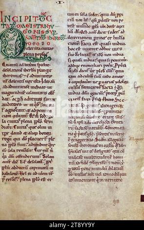 Manuscrit enluminé, la vie des saints, ce manuscrit, qui a été réalisé au monastère cistercien de Himmerode, en Allemagne, est une compilation de plusieurs textes écrits à la fin du XIIe siècle ou au début du XIIIe siècle. Les premier et troisième textes, Guillaume de Saint Thierry's 'Life of St. Bernard et Hugues de St. Les 'sur les Lamentations de Jérémie' de Victor sont contemporaines mais ont été écrites séparément puis reliées ensemble. Un troisième texte, la vie de Saint-Jacques de Vitry Marie d'Oignies, a été insérée entre eux plus tard Banque D'Images