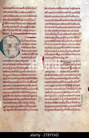 Manuscrit enluminé, la vie des saints, ce manuscrit, qui a été réalisé au monastère cistercien de Himmerode, en Allemagne, est une compilation de plusieurs textes écrits à la fin du XIIe siècle ou au début du XIIIe siècle. Les premier et troisième textes, Guillaume de Saint Thierry's 'Life of St. Bernard et Hugues de St. Les 'sur les Lamentations de Jérémie' de Victor sont contemporaines mais ont été écrites séparément puis reliées ensemble. Un troisième texte, la vie de Saint-Jacques de Vitry Marie d'Oignies, a été insérée entre eux plus tard Banque D'Images