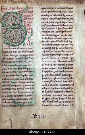 Manuscrit enluminé, la vie des saints, ce manuscrit, qui a été réalisé au monastère cistercien de Himmerode, en Allemagne, est une compilation de plusieurs textes écrits à la fin du XIIe siècle ou au début du XIIIe siècle. Les premier et troisième textes, Guillaume de Saint Thierry's 'Life of St. Bernard et Hugues de St. Les 'sur les Lamentations de Jérémie' de Victor sont contemporaines mais ont été écrites séparément puis reliées ensemble. Un troisième texte, la vie de Saint-Jacques de Vitry Marie d'Oignies, a été insérée entre eux plus tard Banque D'Images