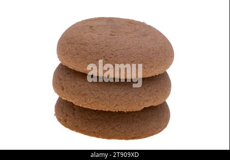 biscuits à la crème de noisette isolé sur fond blanc Banque D'Images