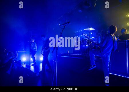 Nottingham, Royaume-Uni le 2023 novembre, Tom Fletcher, Danny Jones, Dougie Poynter et Harry Judd de McFly se produisent à Nottingham à Rock City dans le cadre de la tournée britannique Credit : Paul Smith / Alamy Live News Banque D'Images