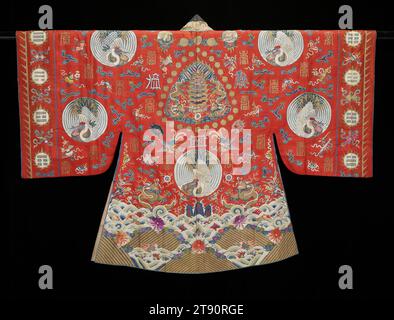 Robe de prêtre taoïste (daopao), 1821-1850, L.51-3/4 po., soie, Chine, 19e siècle Banque D'Images