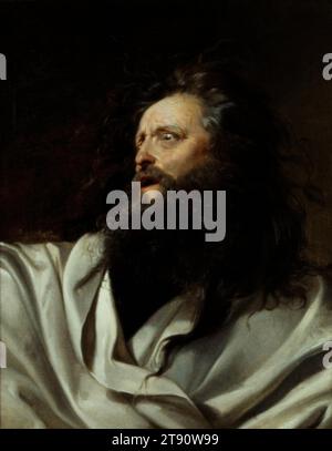 Un acteur comme le roi Lear, 19e siècle, Gustav-Adolf Barthel, allemand, 1819 - 1898, 20 1/2 x 16 po (52,07 x 40,64 cm) (toile), huile sur toile, Allemagne, 19e siècle Banque D'Images