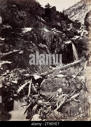 City Creek Canyon, Wasatch Mountains, Salt Lake City, c. 1870, Andrew Joseph Russell; auteur : Ferdinand V. Hayden, américain, 1830 - 1902, 7 15/16 x 6 po. (20,16 x 15,24 cm) (image)11 15/16 x 9 1/8 pouces (30,32 x 23,18 cm) (monture), estampe albumen, États-Unis, 19e siècle Banque D'Images