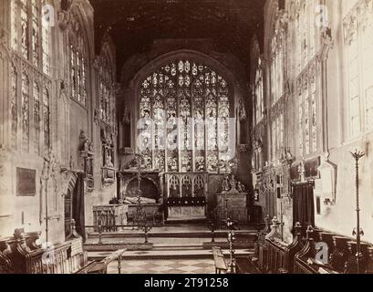 Tombeau de Shakespeare, Holy Trinity Church, Straford-on-Avon, Angleterre, 19e siècle, Francis Bedford, Britannique, 1816 - 1894, 6 5/16 x 8 1/2 po. (16,03 x 21,59 cm) (image)11 x 13 15/16 pouces (27,94 x 35,4 cm) (monture), estampe albumen, Angleterre, 19e siècle Banque D'Images