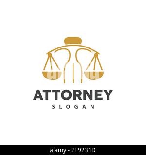 Logo Justice, rétro Vintage Theme Design, Law Vector, Law Firm, Scales Illustration Symbol icône Illustration de Vecteur