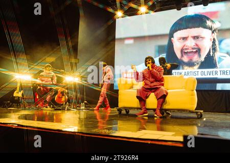 Milan, Italie. 21 novembre 2023. Le chanteur, compositeur et rappeur américain Oliver Tree se produit en direct à la fabrique de Milan, Italie, le 21 novembre 2023 (photo de Maria Laura Arturi/NurPhoto) crédit : NurPhoto SRL/Alamy Live News Banque D'Images