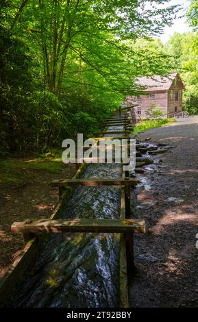 Mingus Mill dans les Smokies, Grist Mill près de Cherokee Caroline du Nord Banque D'Images