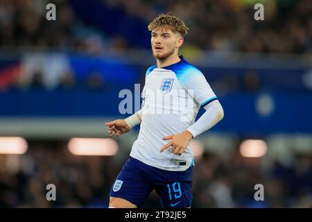 Harvey Elliott #19 d'Angleterre U21 lors du match de qualification de l'UEFA Euro U21 contre Irlande du Nord U21 au Goodison Park, Liverpool, Royaume-Uni, le 21 novembre 2023 (photo de Conor Molloy/News Images) à Liverpool, Royaume-Uni le 11/21/2023. (Photo de Conor Molloy/News Images/Sipa USA) Banque D'Images
