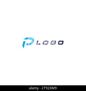 P logo Modern Fast Design. Lettre PD logo Illustration de Vecteur