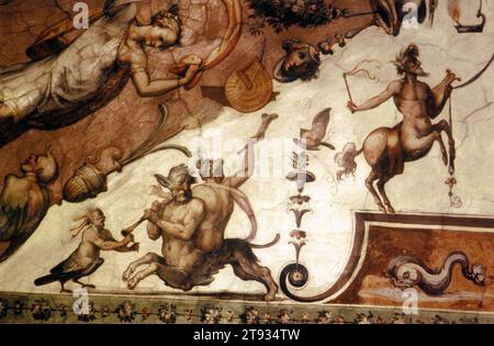 Décoration fresque (détail) années 1560 par Alessandro Allori Banque D'Images