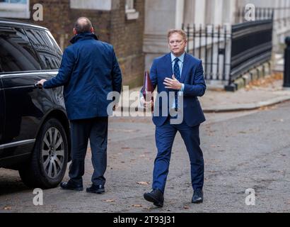 Londres, Royaume-Uni. 22 novembre 2023. Grant Shapps, secrétaire à la Défense, à Downing Street pour une réunion du Cabinet, Londres, Royaume-Uni crédit : Karl Black/Alamy Live News Banque D'Images
