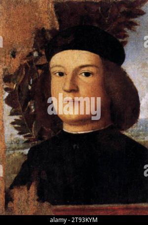 Portrait d'un homme en Cap 1500-10 par Marco Basaiti Banque D'Images