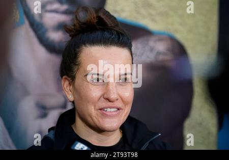 Chantelle Cameron après une séance d'entraînement publique au Liffey Valley Shopping Centre, Dublin. Date de la photo : mercredi 22 novembre 2023. Banque D'Images