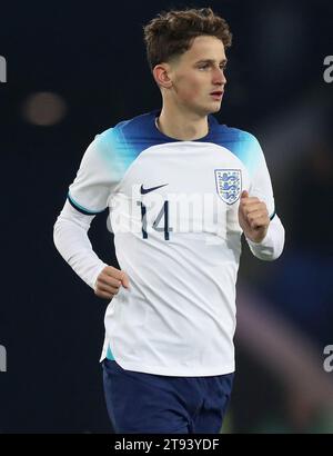 Goodison Park, Liverpool, Royaume-Uni. 21 novembre 2023. Euro 2025 Group F qualifier football, Angleterre U21 contre Irlande du Nord U21 ; Tyler Morton d'Angleterre crédit : action plus Sports/Alamy Live News Banque D'Images