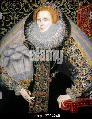 Elizabeth I 1585-90 de John Bettes Banque D'Images