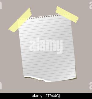 Note autocollante réaliste avec ombre. Livre blanc. Message sur papier. Illustration vectorielle Illustration de Vecteur