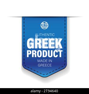 Vecteur de ruban de produit grec authentique Illustration de Vecteur
