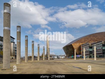 Le Wales Millennium Centre, la baie de Cardiff, Cardiff, Pays de Galles, Royaume-Uni Banque D'Images