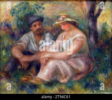 Conversation de Pierre Auguste Renoir (1841-1919), huile sur toile, 1912 Banque D'Images