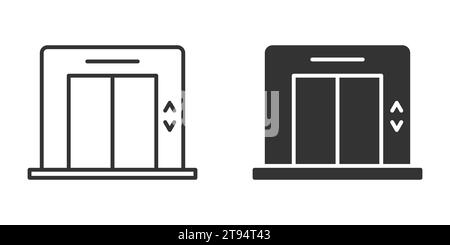 Icône d'ascenseur isolée sur fond blanc Illustration de Vecteur