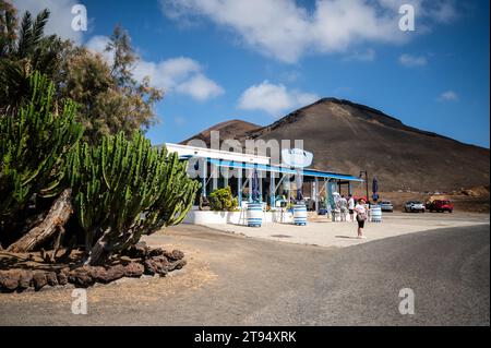 El Golfo, un petit village de pêcheurs sur la côte sud-ouest de l'île de Lanzarote, îles Canaries, Espagne Banque D'Images