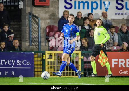 21 novembre 2023, Cork, Irlande - UEFA Under 21 Championship qualifier : République d'Irlande vs Italie à Turners Cross. Crédit : David Ribeiro Banque D'Images