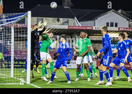 21 novembre 2023, Cork, Irlande - UEFA Under 21 Championship qualifier : République d'Irlande vs Italie à Turners Cross. Crédit : David Ribeiro Banque D'Images