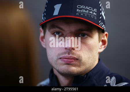 18 novembre 2023 ; Las Vegas, Nevada, USA. Grand Prix F1 des États-Unis, Las Vegas ; Race Day ; Max Verstappen de Red Bull Banque D'Images