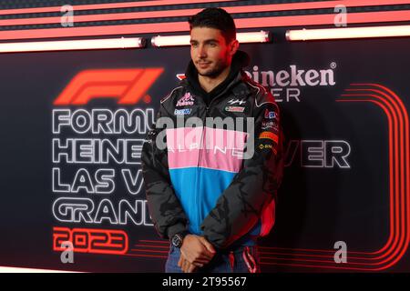 18 novembre 2023 ; Las Vegas, Nevada, USA. Grand Prix F1 des États-Unis, Las Vegas ; Race Day ; Esteban Ocon d'Alpine Banque D'Images