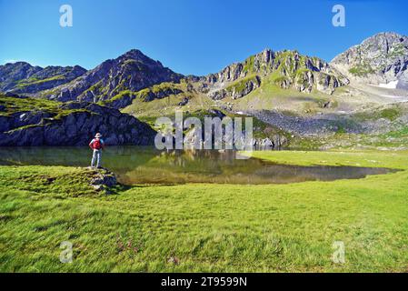 Lac des Balmettes, Savoie, Maurienne, Saint-Colomban-des-Villards Banque D'Images