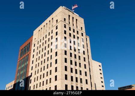 Lansing, Michigan - États-Unis - 13 novembre 2023 : immeuble du centre-ville de Lansing, Michigan, États-Unis. Banque D'Images