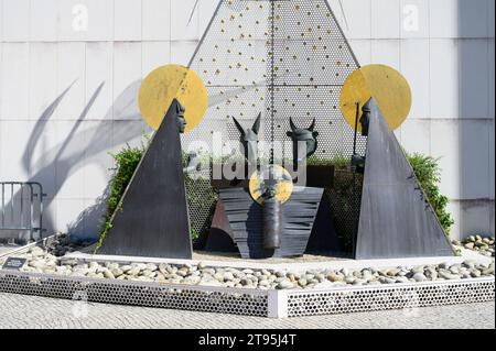 Scène de la Nativité. Sanctuaire de notre-Dame du Rosaire de Fátima à Fátima, Portugal. Banque D'Images