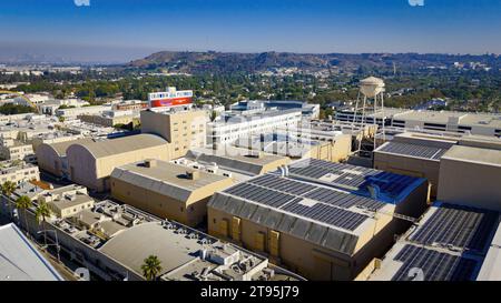 Sony Pictures Studios Columbia Pictures in Culver City vue aérienne - Los Angeles Drone Footage - LOS ANGELES, ÉTATS-Unis - 5 NOVEMBRE 2023 Banque D'Images