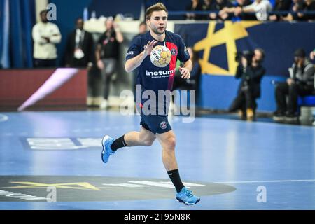 Paris, France. 22 novembre 2023. Luc STEINS du PSG lors de la Machineseeker EHF Champions League, phase de groupe, match de handball entre le Paris Saint-Germain et Kolstad le 22 novembre 2023 au stade Pierre de Coubertin à Paris - photo Matthieu Mirville/DPPI crédit : DPPI Media/Alamy Live News Banque D'Images