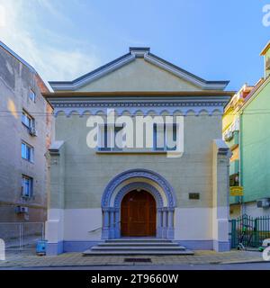 Ruse, Bulgarie - 17 septembre 2023 : vue de la synagogue, à Ruse, nord-est de la Bulgarie Banque D'Images