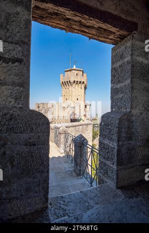 Castello della Guaita Château, ville de Saint-Marin, Saint-Marin Banque D'Images