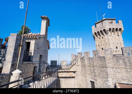 Castello della Guaita Château, ville de Saint-Marin, Saint-Marin Banque D'Images