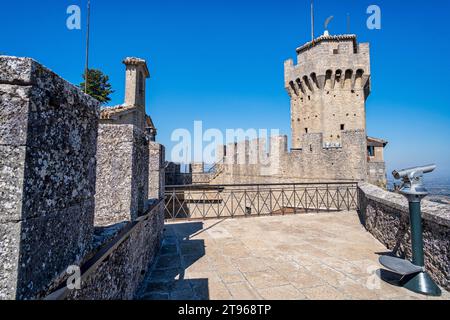 Castello della Guaita Château, ville de Saint-Marin, Saint-Marin Banque D'Images