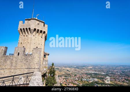 Castello della Guaita Château, ville de Saint-Marin, Saint-Marin Banque D'Images