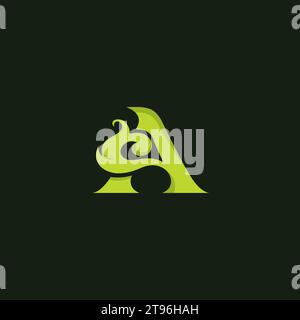 Lettre A Floral élégant Design. Initiale A. Illustration de Vecteur