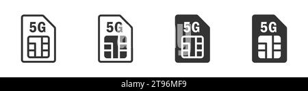 icône de la carte sim 5g. Illustration vectorielle Illustration de Vecteur