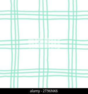 Délicat Cottagecore Cute Plaid Checks Vector Pattern. Homestead imprimé avec des lignes fines. Fond de ferme avec impression de jardin chintz Illustration de Vecteur