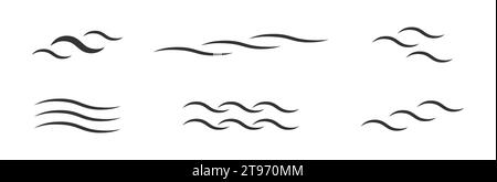 Icône de vague d'eau définie. Illustration vectorielle Illustration de Vecteur