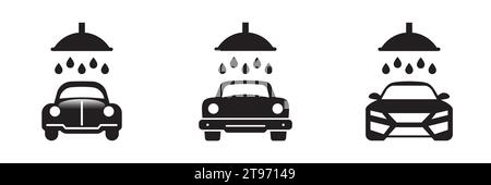 Icône de lavage de voiture. Illustration vectorielle Illustration de Vecteur