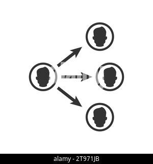 Icône délégation. Concept de gestion. Illustration vectorielle Illustration de Vecteur