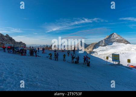 Hintertuxer Gletscherbahn,Hintertux, vallée de Tux, vallée de Tuxer, glacier de hintertux,, Alpes de Zillertaler, Tyrol, Autriche, Europe Banque D'Images