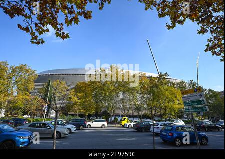 MADRID, ESPAGNE - 16 NOVEMBRE 2023 : détail sur les prix des coupes d'Europe au Musée du Real Madrid Banque D'Images