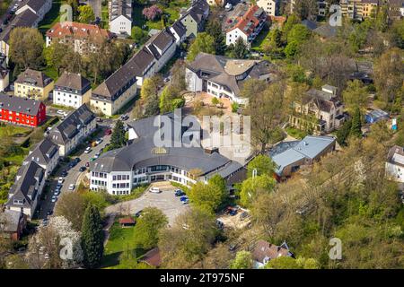 Vue aérienne, école Rudolf Steiner Waldorf, Langendreer, Bochum, région de la Ruhr, Rhénanie du Nord-Westphalie, Allemagne, Education, établissement d'enseignement, DE, E Banque D'Images